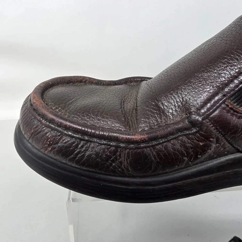 SAS Slip On Loafers Mens 9 M Soft Step Tripad Comfort Brown Leather Shoes Fair
